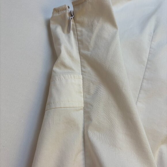 NY&C Stretch Empire Waist Blouse White Career Top Size 18 - Picture 4 of 8